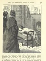 An illustration from Christmas Stories. Blade-O'-Grass, Golden Grain, and Bread and Cheese and Kisses (1874)