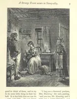 An illustration from Christmas Stories. Blade-O'-Grass, Golden Grain, and Bread and Cheese and Kisses (1874)