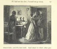 An illustration from Christmas Stories. Blade-O'-Grass, Golden Grain, and Bread and Cheese and Kisses (1874)