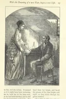An illustration from Christmas Stories. Blade-O'-Grass, Golden Grain, and Bread and Cheese and Kisses (1874)
