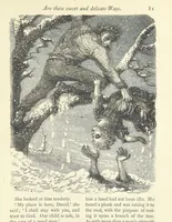 An illustration from Christmas Stories. Blade-O'-Grass, Golden Grain, and Bread and Cheese and Kisses (1874)