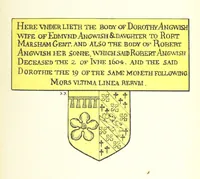 An illustration from The Church Heraldry of Norfolk: a description of all coats of arms on brasses, monuments, etc., now to be found in the county. Illustrated ... With Notes from the inscriptions attached (1885)