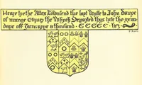An illustration from The Church Heraldry of Norfolk: a description of all coats of arms on brasses, monuments, etc., now to be found in the county. Illustrated ... With Notes from the inscriptions attached (1885)