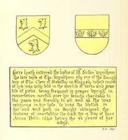 An illustration from The Church Heraldry of Norfolk: a description of all coats of arms on brasses, monuments, etc., now to be found in the county. Illustrated ... With Notes from the inscriptions attached (1885)