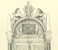 An illustration from The Church Heraldry of Norfolk: a description of all coats of arms on brasses, monuments, etc., now to be found in the county. Illustrated ... With Notes from the inscriptions attached (1885)