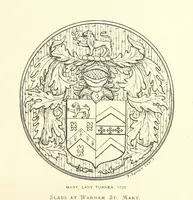 An illustration from The Church Heraldry of Norfolk: a description of all coats of arms on brasses, monuments, etc., now to be found in the county. Illustrated ... With Notes from the inscriptions attached (1885)