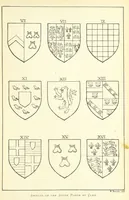 An illustration from The Church Heraldry of Norfolk: a description of all coats of arms on brasses, monuments, etc., now to be found in the county. Illustrated ... With Notes from the inscriptions attached (1885)