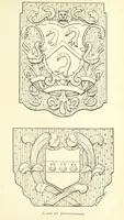 An illustration from The Church Heraldry of Norfolk: a description of all coats of arms on brasses, monuments, etc., now to be found in the county. Illustrated ... With Notes from the inscriptions attached (1885)