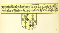 An illustration from The Church Heraldry of Norfolk: a description of all coats of arms on brasses, monuments, etc., now to be found in the county. Illustrated ... With Notes from the inscriptions attached (1885)