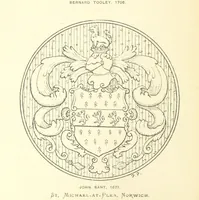 Picture 19 of 55 from The Church Heraldry of Norfolk: a description of all coats of arms on brasses, monuments, etc., now to be found in the county. Illustrated ... With Notes from the inscriptions attached (1885), leaf 134