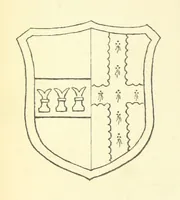 An illustration from The Church Heraldry of Norfolk: a description of all coats of arms on brasses, monuments, etc., now to be found in the county. Illustrated ... With Notes from the inscriptions attached (1885)