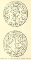 An illustration from The Church Heraldry of Norfolk: a description of all coats of arms on brasses, monuments, etc., now to be found in the county. Illustrated ... With Notes from the inscriptions attached (1885)