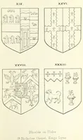 An illustration from The Church Heraldry of Norfolk: a description of all coats of arms on brasses, monuments, etc., now to be found in the county. Illustrated ... With Notes from the inscriptions attached (1885)