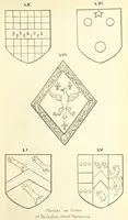 An illustration from The Church Heraldry of Norfolk: a description of all coats of arms on brasses, monuments, etc., now to be found in the county. Illustrated ... With Notes from the inscriptions attached (1885)