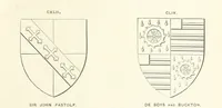 An illustration from The Church Heraldry of Norfolk: a description of all coats of arms on brasses, monuments, etc., now to be found in the county. Illustrated ... With Notes from the inscriptions attached (1885)