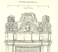 An illustration from The Church Heraldry of Norfolk: a description of all coats of arms on brasses, monuments, etc., now to be found in the county. Illustrated ... With Notes from the inscriptions attached (1885)