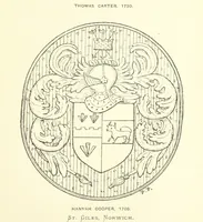 Picture 13 of 55 from The Church Heraldry of Norfolk: a description of all coats of arms on brasses, monuments, etc., now to be found in the county. Illustrated ... With Notes from the inscriptions attached (1885), leaf 97