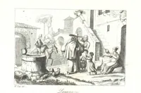 An illustration from Europa's Eden in Bildern. 100 Ansichten und Costum-Bilder von Italien und seinem Volke. [Without letterpress.] Nach Original-Gemälden in Stahl gestochen von C. F., Catel, Gail, Gotzlöff, Mosbrugger, Weller, Pinelli, etc (1858)