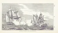 An illustration from The Book of the Navy; comprising a general history of the American Marine; and particular accounts of all the most celebrated naval battles, from the Declaration of Independence to the present time. With an appendix (1843)