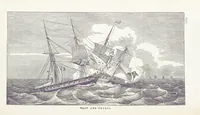 An illustration from The Book of the Navy; comprising a general history of the American Marine; and particular accounts of all the most celebrated naval battles, from the Declaration of Independence to the present time. With an appendix (1843)