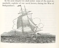 An illustration from The Book of the Navy; comprising a general history of the American Marine; and particular accounts of all the most celebrated naval battles, from the Declaration of Independence to the present time. With an appendix (1843)