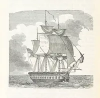 An illustration from The Book of the Navy; comprising a general history of the American Marine; and particular accounts of all the most celebrated naval battles, from the Declaration of Independence to the present time. With an appendix (1843)