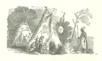An illustration from Illustrated Historical Sketches of the Indians, exhibiting their manners and customs on the battle field, and in the Wigwam ... From the best authorities (1857)