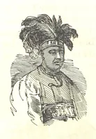 An illustration from Illustrated Historical Sketches of the Indians, exhibiting their manners and customs on the battle field, and in the Wigwam ... From the best authorities (1857)