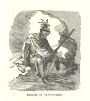 An illustration from Illustrated Historical Sketches of the Indians, exhibiting their manners and customs on the battle field, and in the Wigwam ... From the best authorities (1857)