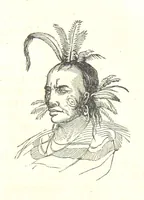 An illustration from Illustrated Historical Sketches of the Indians, exhibiting their manners and customs on the battle field, and in the Wigwam ... From the best authorities (1857)