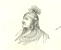 An illustration from Illustrated Historical Sketches of the Indians, exhibiting their manners and customs on the battle field, and in the Wigwam ... From the best authorities (1857)