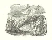 An illustration from Illustrated Historical Sketches of the Indians, exhibiting their manners and customs on the battle field, and in the Wigwam ... From the best authorities (1857)