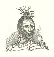 An illustration from Illustrated Historical Sketches of the Indians, exhibiting their manners and customs on the battle field, and in the Wigwam ... From the best authorities (1857)
