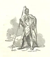An illustration from Illustrated Historical Sketches of the Indians, exhibiting their manners and customs on the battle field, and in the Wigwam ... From the best authorities (1857)