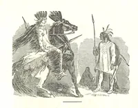 An illustration from Illustrated Historical Sketches of the Indians, exhibiting their manners and customs on the battle field, and in the Wigwam ... From the best authorities (1857)