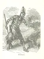 An illustration from Illustrated Historical Sketches of the Indians, exhibiting their manners and customs on the battle field, and in the Wigwam ... From the best authorities (1857)