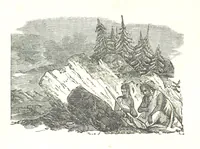 An illustration from Illustrated Historical Sketches of the Indians, exhibiting their manners and customs on the battle field, and in the Wigwam ... From the best authorities (1857)