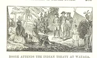 An illustration from Illustrated Historical Sketches of the Indians, exhibiting their manners and customs on the battle field, and in the Wigwam ... From the best authorities (1857)
