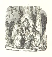 An illustration from Illustrated Historical Sketches of the Indians, exhibiting their manners and customs on the battle field, and in the Wigwam ... From the best authorities (1857)