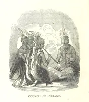 An illustration from Illustrated Historical Sketches of the Indians, exhibiting their manners and customs on the battle field, and in the Wigwam ... From the best authorities (1857)