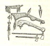 An illustration from Illustrated Historical Sketches of the Indians, exhibiting their manners and customs on the battle field, and in the Wigwam ... From the best authorities (1857)