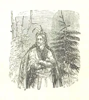An illustration from Illustrated Historical Sketches of the Indians, exhibiting their manners and customs on the battle field, and in the Wigwam ... From the best authorities (1857)