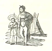 An illustration from Illustrated Historical Sketches of the Indians, exhibiting their manners and customs on the battle field, and in the Wigwam ... From the best authorities (1857)