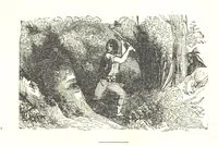 An illustration from Illustrated Historical Sketches of the Indians, exhibiting their manners and customs on the battle field, and in the Wigwam ... From the best authorities (1857)
