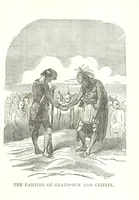 An illustration from Illustrated Historical Sketches of the Indians, exhibiting their manners and customs on the battle field, and in the Wigwam ... From the best authorities (1857)