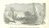 An illustration from Illustrated Historical Sketches of the Indians, exhibiting their manners and customs on the battle field, and in the Wigwam ... From the best authorities (1857)