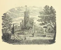 An illustration from Heart Melodies: for storm and sunshine. From Cliftonia the Beautiful. (The Poet's Autobiography.) (1885)
