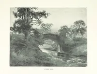 An illustration from The Home Country of R. L. Stevenson. Being the valley of the Water of Leith from source to sea ... Illustrated by Joseph Brown. (Second edition.) (1898)