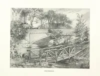An illustration from The Home Country of R. L. Stevenson. Being the valley of the Water of Leith from source to sea ... Illustrated by Joseph Brown. (Second edition.) (1898)