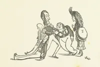 An illustration from Fifty “Bab” Ballads ... [Selected from “Bab Ballads” and “More Bab Ballads.”] With illustrations by the author (1881)